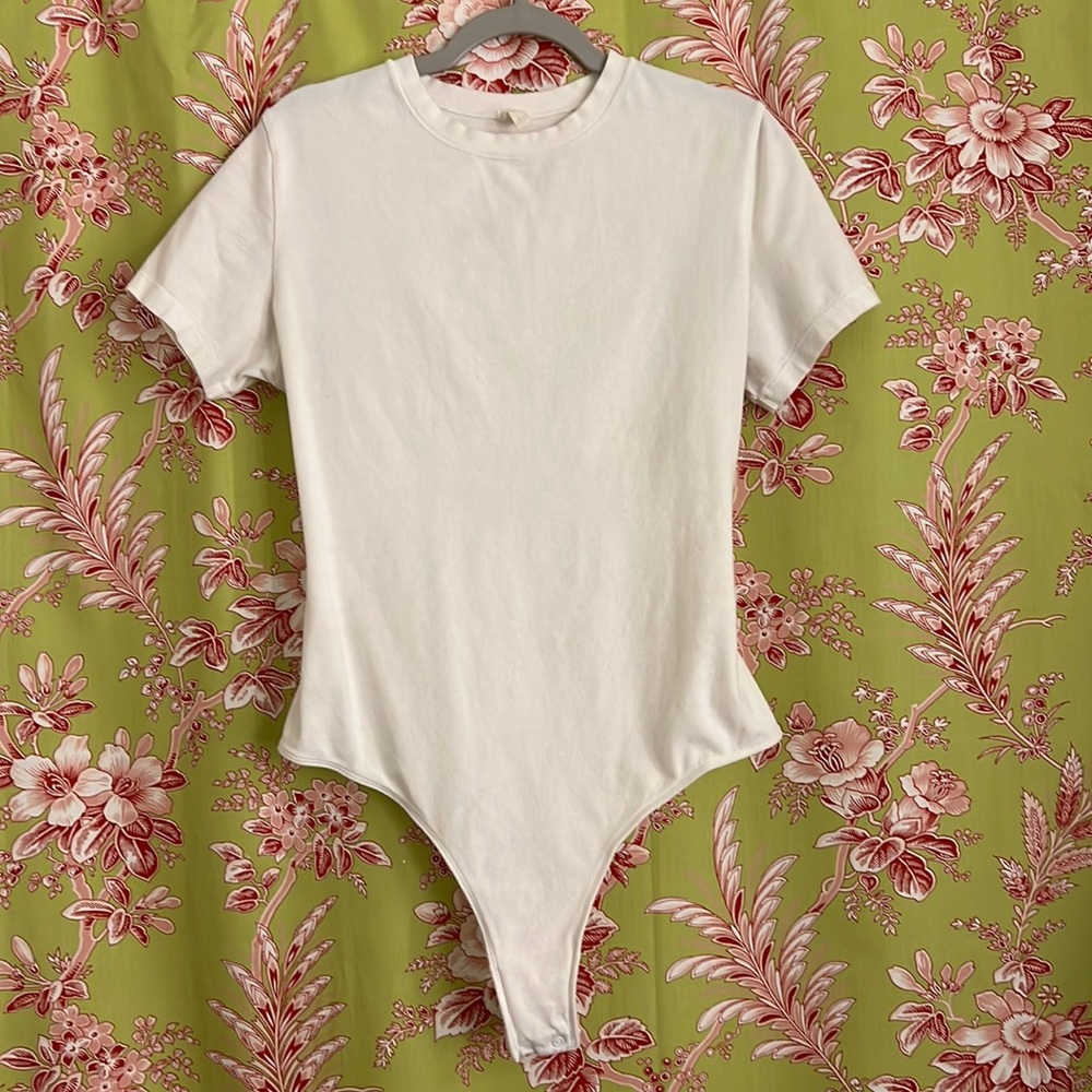 SKIMS:  Cotton Jersey T-shirt Bodysuit